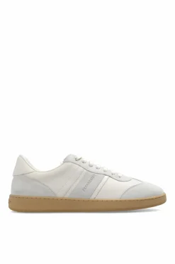 FERRAGAMO cream ‘Achille’ sneakers