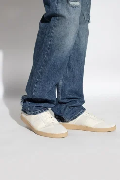 FERRAGAMO cream ‘Achille’ sneakers