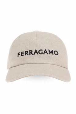 FERRAGAMO cream Baseball cap