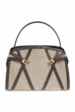 FERRAGAMO cream Handbag "Hug"
