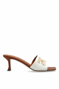 FERRAGAMO cream Heeled sandals