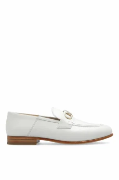 FERRAGAMO cream ‘Ottone’ loafers