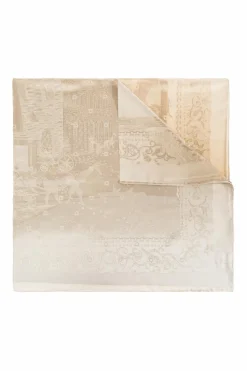 FERRAGAMO cream Silk scarf