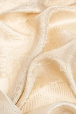 FERRAGAMO cream Silk scarf