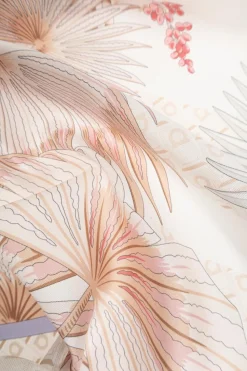 FERRAGAMO cream Silk scarf with print
