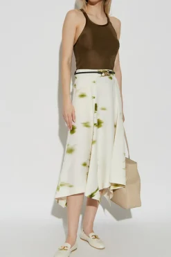 FERRAGAMO cream Skirt with print