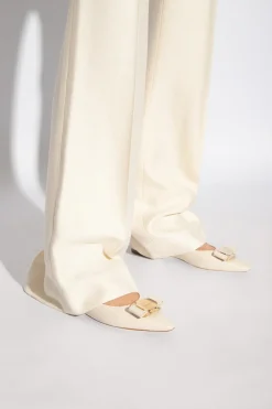 FERRAGAMO cream ‘Zea’ ballet flats