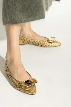 FERRAGAMO GOLD Ballet Flats Zea