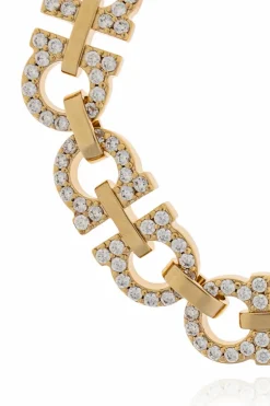FERRAGAMO GOLD Bracelet with shimmering crystals