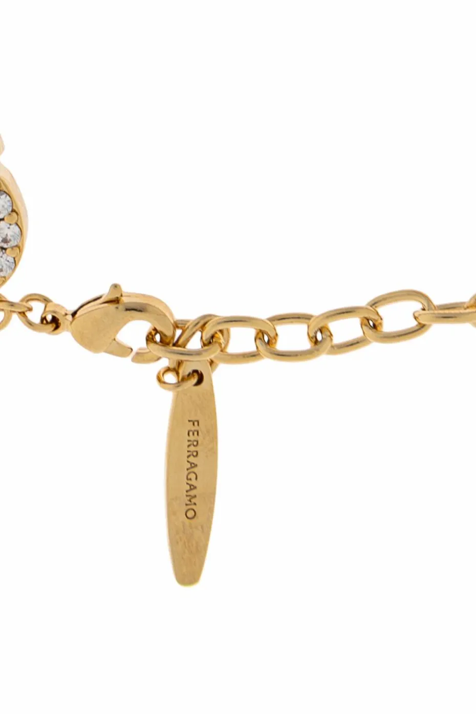 FERRAGAMO GOLD Bracelet with shimmering crystals