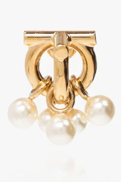 FERRAGAMO GOLD Brass earrings