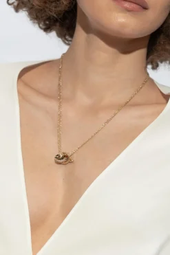FERRAGAMO GOLD Brass necklace