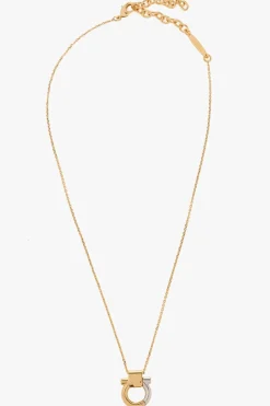 FERRAGAMO GOLD Brass necklace