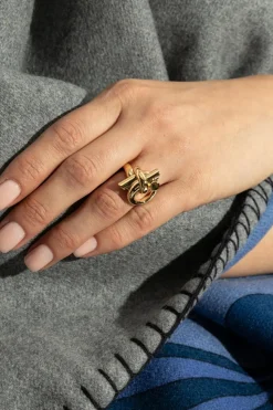 FERRAGAMO GOLD Brass ring