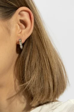 FERRAGAMO GOLD Crystal-encrusted earrings