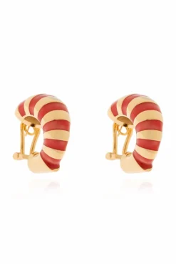 FERRAGAMO GOLD Earrings finished with enamel