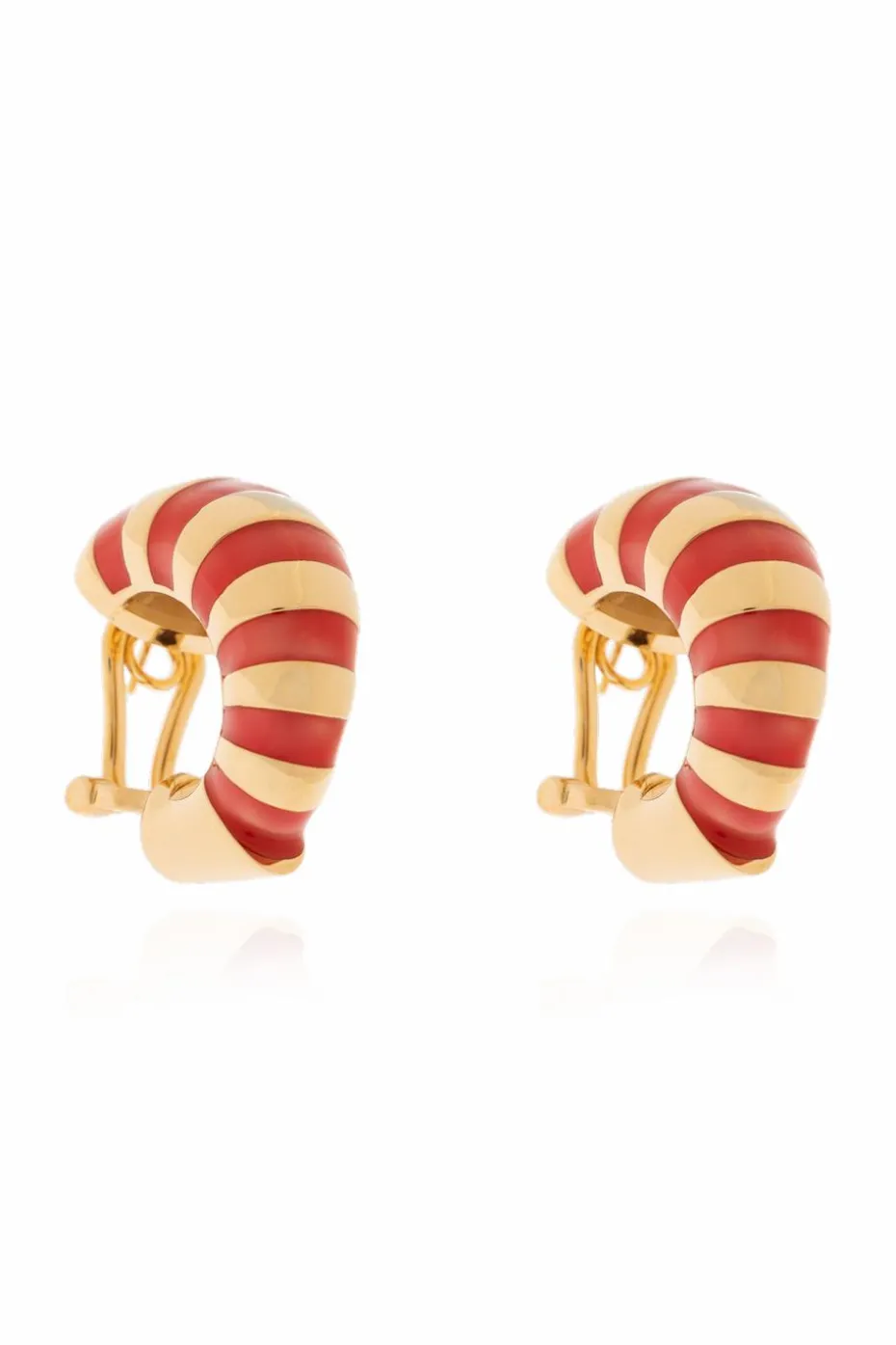 FERRAGAMO GOLD Earrings finished with enamel