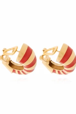 FERRAGAMO GOLD Earrings finished with enamel