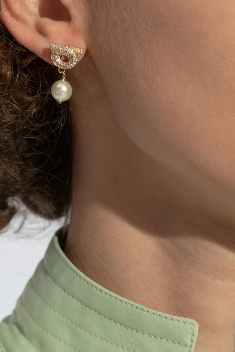 FERRAGAMO GOLD Earrings with Logo