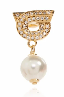 FERRAGAMO GOLD Earrings with Logo