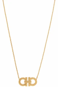 FERRAGAMO GOLD Necklace with a logo-shaped pendant