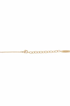FERRAGAMO GOLD Necklace with a pendant in the shape of a logo