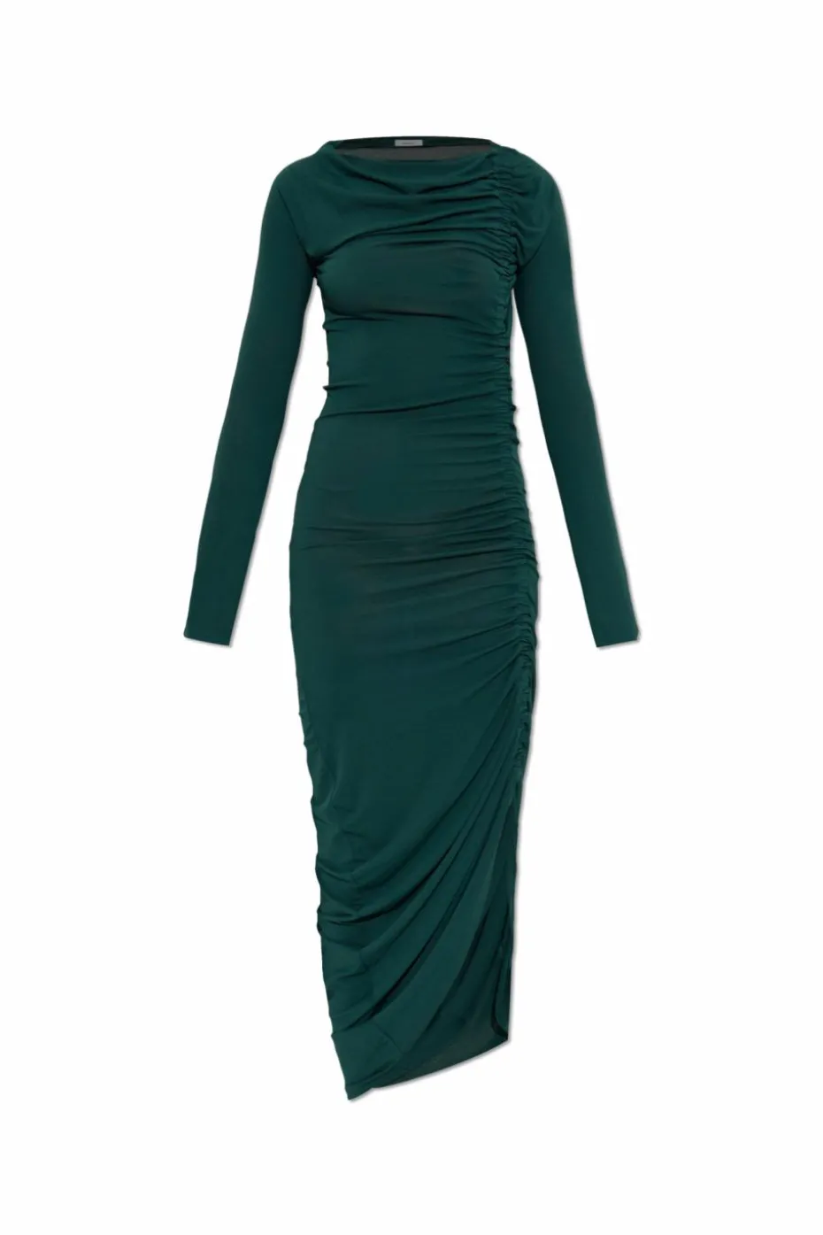 FERRAGAMO GREEN Draped dress