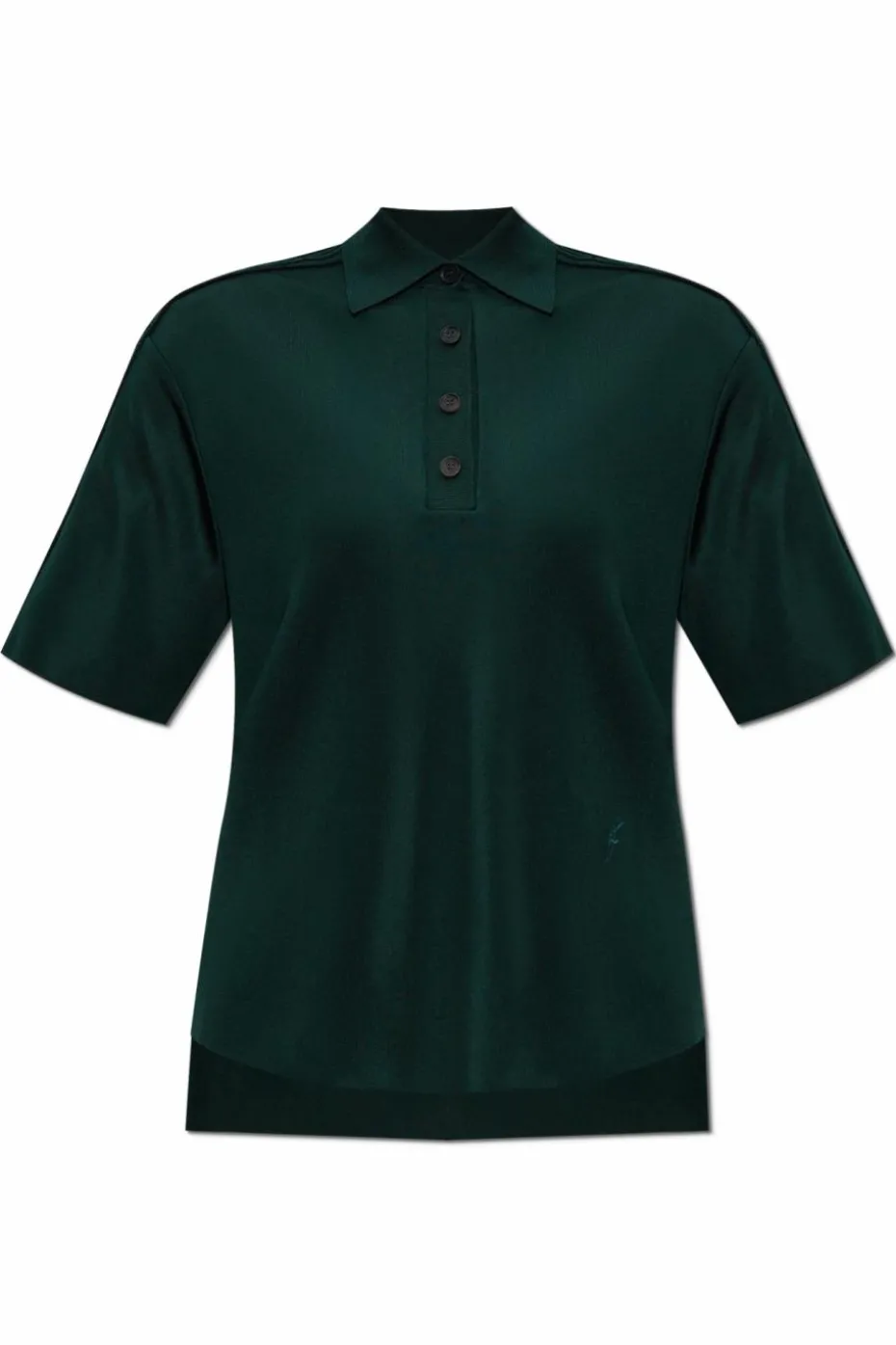 FERRAGAMO GREEN Polo with embroidered logo