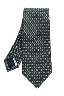 FERRAGAMO GREEN Silk tie