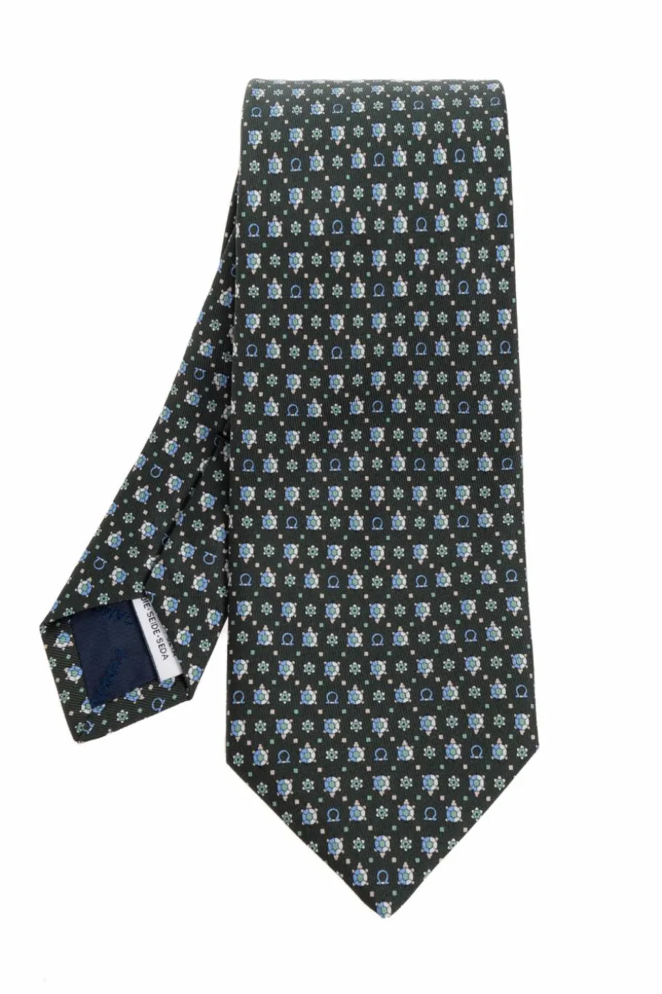 FERRAGAMO GREEN Silk tie