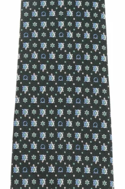 FERRAGAMO GREEN Silk tie