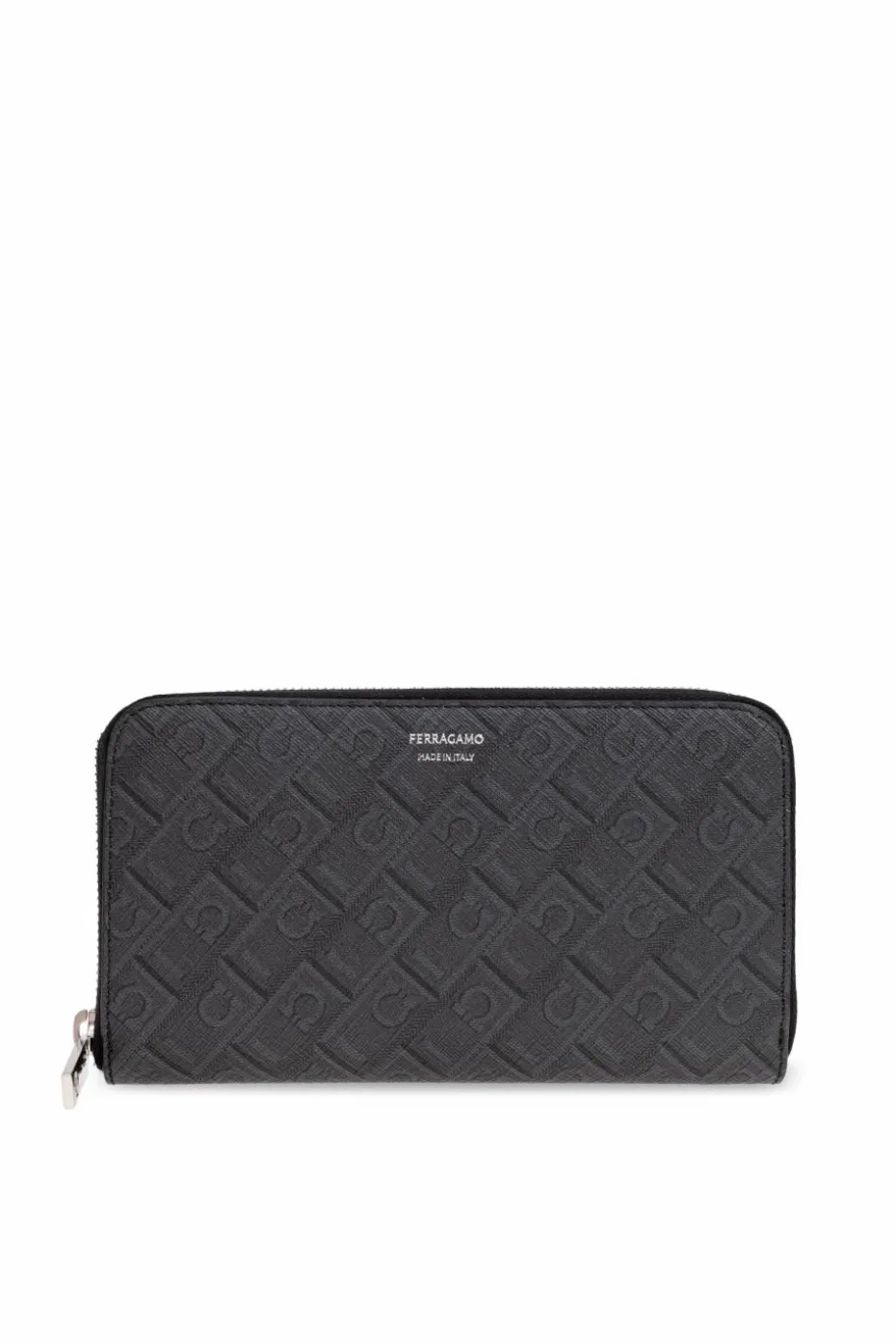 FERRAGAMO GREY Canvas wallet with monogram