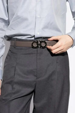 FERRAGAMO GREY Double-sided belt