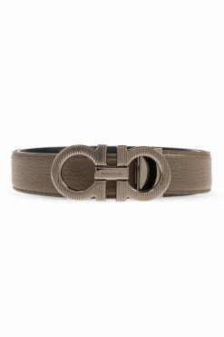 FERRAGAMO GREY Double-sided belt