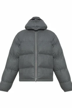 FERRAGAMO GREY Jacket with detachable hood