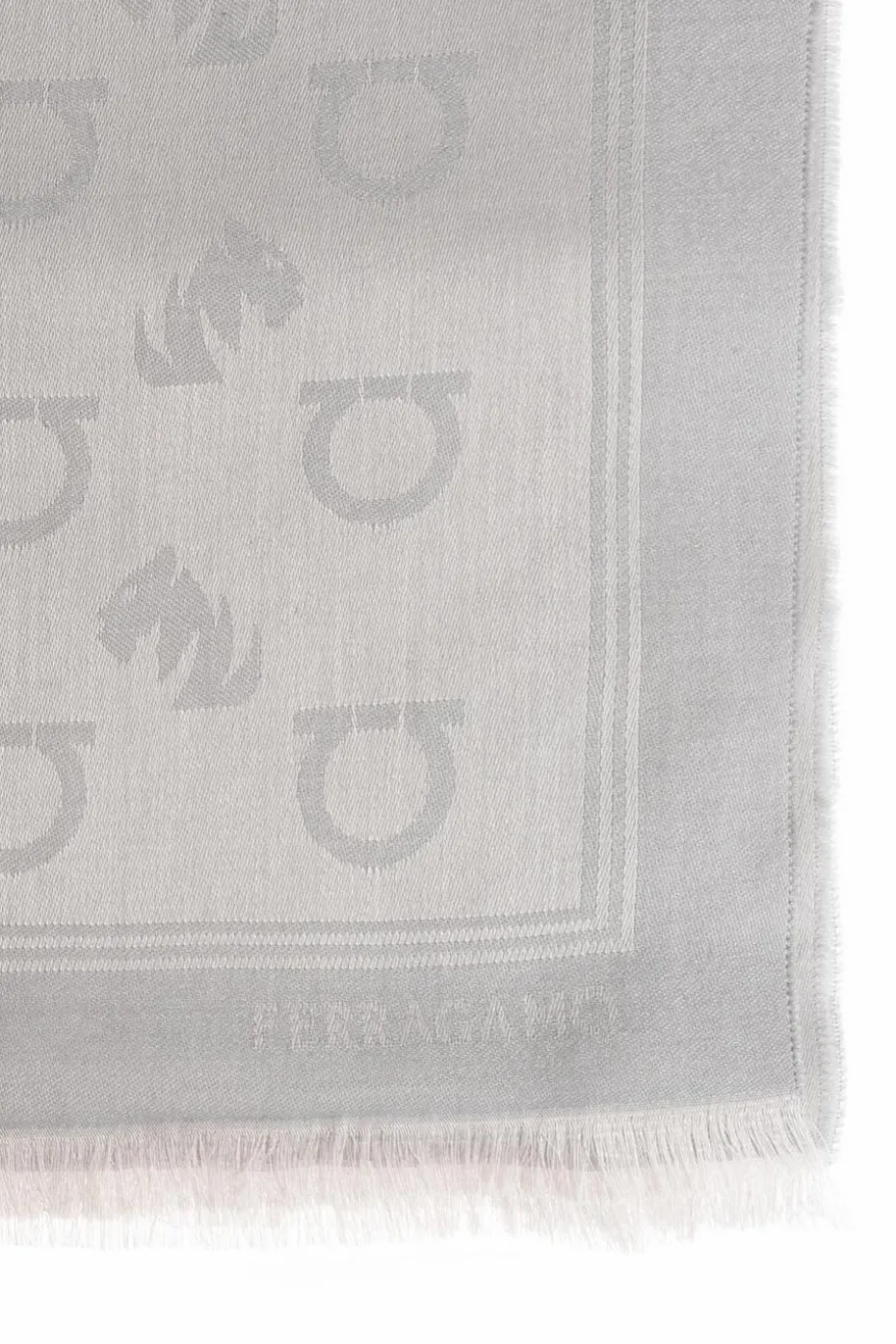 FERRAGAMO GREY Scarf with monogram