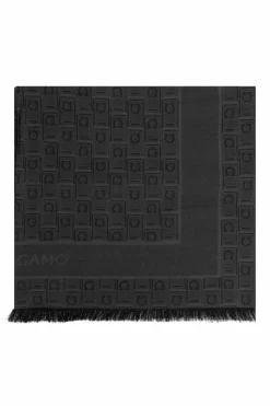 FERRAGAMO GREY Scarf with monogram