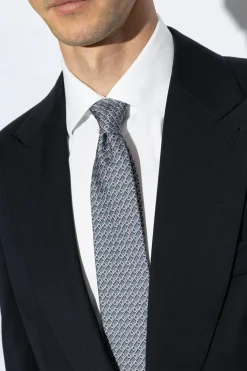 FERRAGAMO GREY Silk Tie