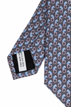 FERRAGAMO GREY Silk tie