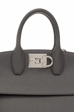FERRAGAMO GREY ‘The Studio Small’ shoulder bag