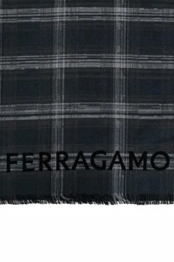 FERRAGAMO GREY Wool scarf