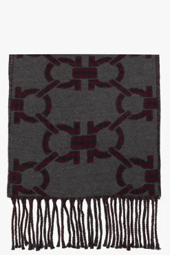 FERRAGAMO GREY Wool scarf
