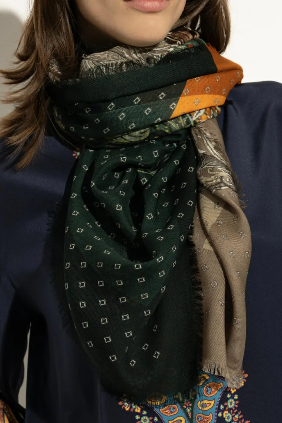 FERRAGAMO MULTICOLOUR Cashmere scarf