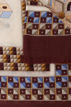 FERRAGAMO MULTICOLOUR Cashmere scarf with print