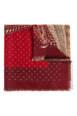 FERRAGAMO MULTICOLOUR Cashmere scarf with print