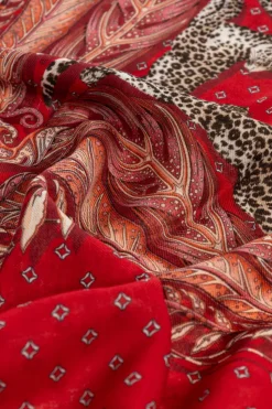 FERRAGAMO MULTICOLOUR Cashmere scarf with print