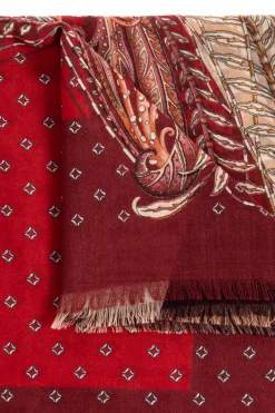 FERRAGAMO MULTICOLOUR Cashmere scarf with print