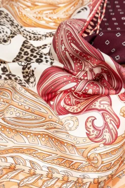 FERRAGAMO MULTICOLOUR Silk scarf with print