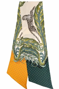 FERRAGAMO MULTICOLOUR Silk scarf with print