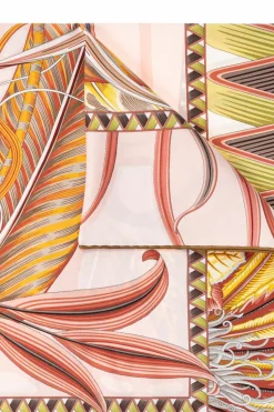 FERRAGAMO MULTICOLOUR Silk scarf with print `Giada`